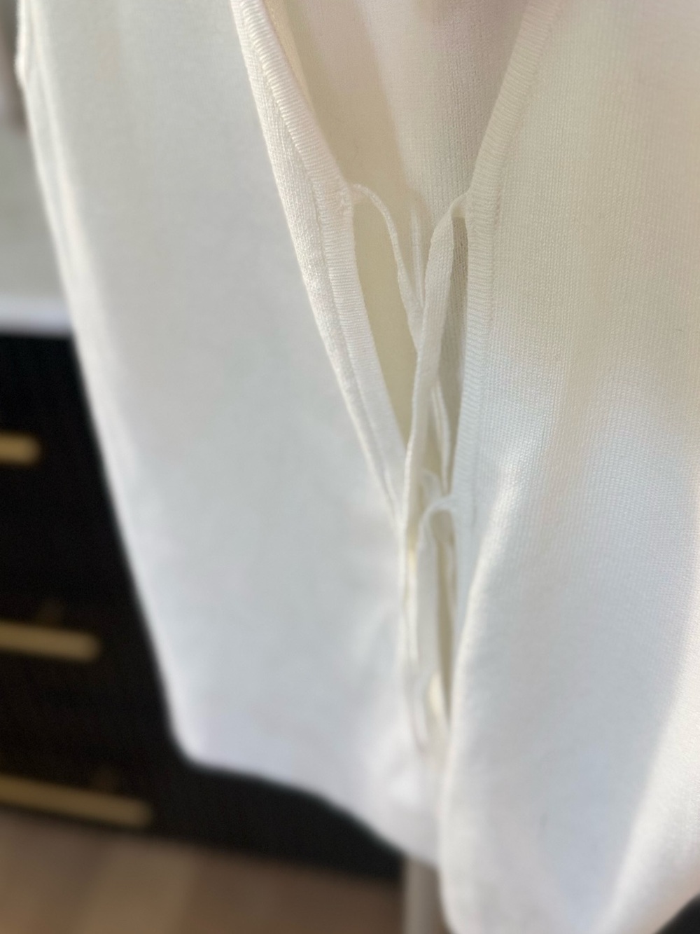 Glassons Cream V-Neck Tie-Detail Sweater